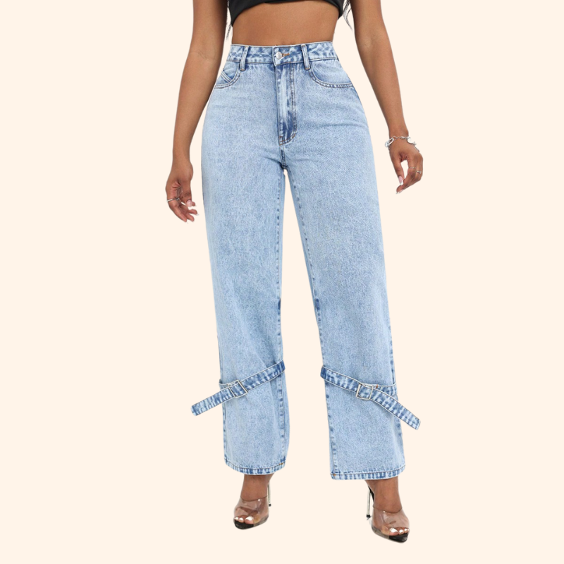 BEVERLY HILLS STRAIGHT LOOSE HIGH WAIST JEANS