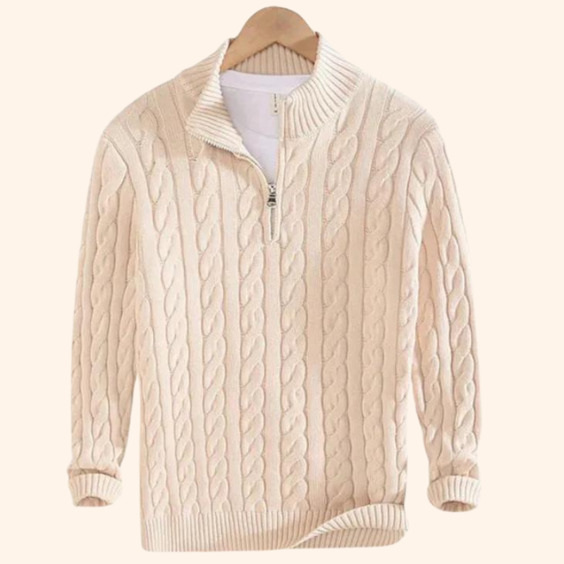 PALMER HIGH NECK ZIP SWEATER