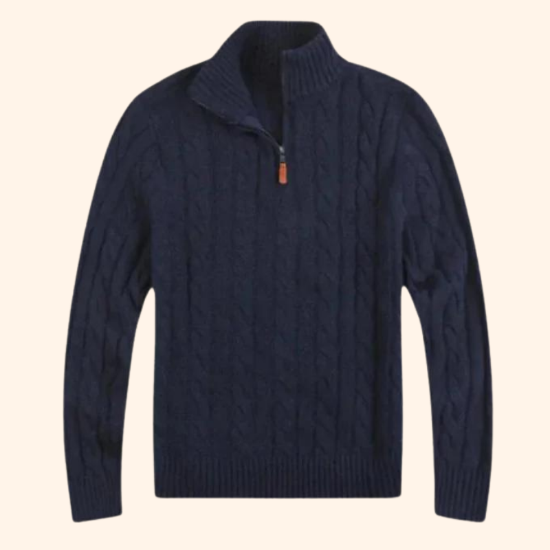 PALMER HIGH NECK ZIP SWEATER