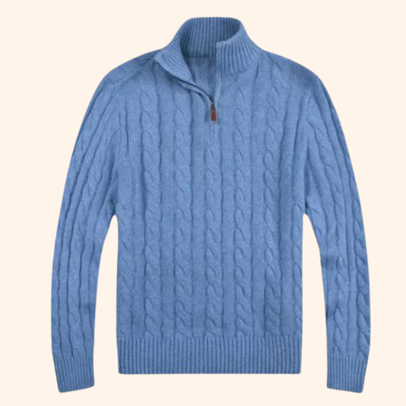 PALMER HIGH NECK ZIP SWEATER