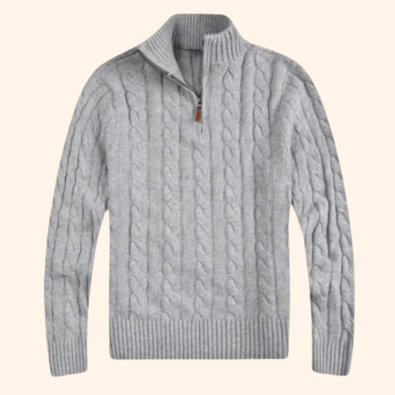 PALMER HIGH NECK ZIP SWEATER